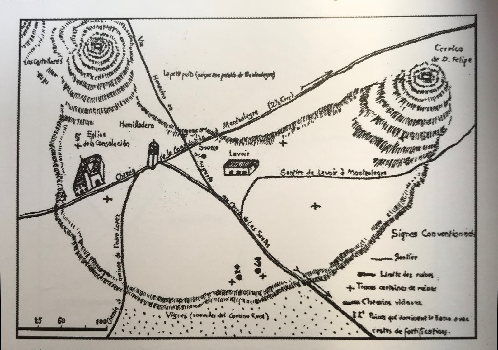 Antiguo plano de situación del Llano de la Consolación